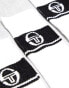 Фото #2 товара Sergio Tacchini crew socks with logo in white and black 3 pack