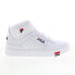 Фото #4 товара Fila V-10 Lux 1CM00881-125 Mens White Leather Lifestyle Sneakers Shoes