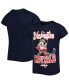 ფოტო #2 პროდუქტის Big Girls Navy Washington Capitals Mickey Mouse Go Team Go T-shirt