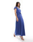 TFNC Bridesmaid wrap front maxi dress in aster blue Aster-Blau, 34 - фото #4