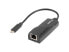 Фото #1 товара Lanberg USB Type-C - RJ-45 - Black - 1 pc(s) - 0.15 m - Адаптер сетевой для подключения по USB Type-C