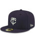 Фото #2 товара Men's Navy Minnesota Twins Logo White 59FIFTY Fitted Hat