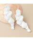 ფოტო #2 პროდუქტის Women's White Abstract Drop Earrings