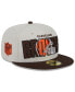 ფოტო #2 პროდუქტის Men's Stone, Brown Cleveland Browns 2023 NFL Draft On Stage 59FIFTY Fitted Hat