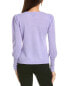 Forte Cashmere Gathered Sleeve Crew Cashmere Sweater Women's XL - фото #2