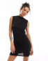 Фото #1 товара Vero Moda ruched jersey mini dress in black