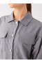 Düz Uzun Kollu Oversize Kadın Gömlek Ceket