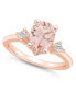 ფოტო #1 პროდუქტის Morganite and Diamond Ring (1-5/8 ct.t.w and 1/10 ct.t.w) 14K Rose Gold