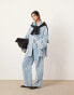 ASOS EDITION oversized mansy denim shacket in bleach blue