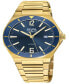 ფოტო #1 პროდუქტის Men's High Line Gold-Tone Stainless Steel Watch 43mm