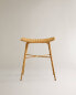 Фото #3 товара Metal stool with woven rattan