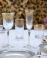 Фото #4 товара Gold-Tone Embellished White Wine Goblet with Gold-Tone Rings, Set of 4