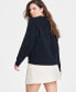 ფოტო #2 პროდუქტის Women's Shaker Crewneck Long-Sleeve Sweater, Created for Macy's