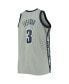 ფოტო #4 პროდუქტის Men's Allen Iverson Gray Georgetown Hoyas Big and Tall 1995-96 Replica Player Jersey