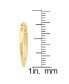 ფოტო #2 პროდუქტის 18K Gold Plated Stainless Steel Flat Hoop Earrings