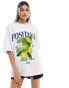 Фото #1 товара ASOS DESIGN oversized t-shirt with positano italy lemons graphic in ice marl