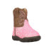 Фото #2 товара Roper Cowbabies Glitter Round Toe Pull On Infant Girls Pink Casual Boots 09-016