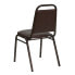 Фото #2 товара Hercules Series Trapezoidal Back Stacking Banquet Chair In Brown Vinyl - Copper Vein Frame