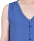 Petite Sleeveless Button-Front Blouse