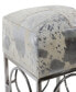 Фото #3 товара Leather Handmade Stool with Foil Paint, 16" x 16" x 22"