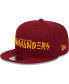 Фото #3 товара Men's Burgundy Washington Commanders Word 9FIFTY Snapback Hat