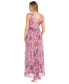 Фото #2 товара Women's Floral-Print Crinkled Maxi Dress