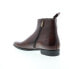 Bruno Magli Milton MB2MLTE0 Mens Brown Leather Zipper Casual Dress Boots