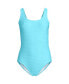Plus Size Chlorine Resistant Texture High Leg Soft Cup Tugless One Piece Swimsuit