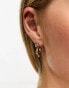 Фото #2 товара Bohomoon Tina gold plated liquid square hoop earrings