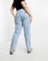 Wrangler Plus mom jeans in blue waves denim