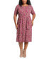 ფოტო #1 პროდუქტის Plus Size Keyhole-Front Midi Dress