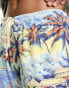 Фото #4 товара Polo Ralph Lauren hawaiian print terry cotton shorts in blue CO-ORD