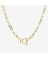 Flat Chain Link Necklace Gold