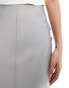 Фото #3 товара Weekday Paige mermaid fit satin maxi skirt in grey