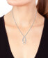 ფოტო #2 პროდუქტის EFFY® Diamond Multi Orbital 18" Pendant Necklace (1/4 ct. t.w.) in Sterling Silver