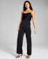 Women's Satin High-Rise Wide-Leg Pants