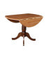 International Concept 42" Round Dual Drop Leaf Pedestal Table