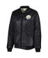 Фото #4 товара Women's Oatmeal, Black Pittsburgh Steelers Switchback Reversible Full-Zip Jacket