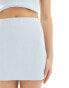 Kaiia ribbed mini skirt co-ord in light blue