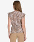 Фото #2 товара Women's Paisley-Print Smocked Peplum Blouse