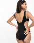 Nike Swimming Explore Wild cutout one piece swimsuit in black