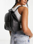 ASOS DESIGN clean backpack with front pockets in black