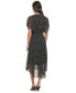 Фото #2 товара Women's Printed Flutter-Sleeve Fit & Flare Dress