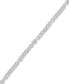 ფოტო #1 პროდუქტის Diamond Accent Leaf & Heart Link Bracelet in Silver-Plate