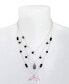 Фото #3 товара Faux Stone Bow Skull Layered Necklace