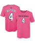 ფოტო #1 პროდუქტის Girls Preschool Deshaun Watson Pink Houston Texans Player Mainliner Name and Number T-shirt