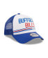Фото #3 товара Men's White, Royal Buffalo Bills Stacked A-Frame Trucker 9FORTY Adjustable Hat