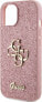 Guess Guess GUHCP15SHG4SGP iPhone 15 6.1" różowy/pink hardcase Glitter Script Big 4G