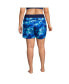 ფოტო #2 პროდუქტის Plus Size 5" Quick Dry Elastic Waist Board Shorts Swim Cover-up Shorts with Panty Print