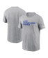 Фото #1 товара Men's Heather Gray Los Angeles Rams Primetime Wordmark Essential T-Shirt